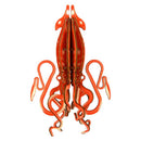 A vibrant orange giant squid model from the Mollusca series by JCR Work. The model showcases intricate details with stylized tentacles and a sleek body design, perfect for DIY enthusiasts.