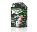 The packaging for Marvin's Magic presents "30 Incredible Card Tricks." The box features vibrant green and black graphics, showcasing various playing cards and a magician's hand holding an ace. It highlights the included magic tricks and accessories, emphasizing fun and entertainment for aspiring magicians.