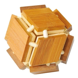 The Magic Box Bamboo Puzzle, designed by Fridolin, is a beautifully crafted mechanical puzzle made from natural bamboo. Its intricate design features interlocking bamboo pieces arranged in a geometric shape, promoting problem-solving and cognitive skills. Perfect for both adults and children, this puzzle merges art and functionality, providing a unique challenge and enhancing spatial awareness.
