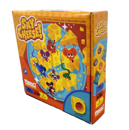 Say Cheese is a colorful mechanical puzzle game by Project Genius featuring cartoon mice navigating a cheese-themed board. Players aim to avoid traps while collecting cheese slices for a fun, engaging experience suitable for both children and adults.
