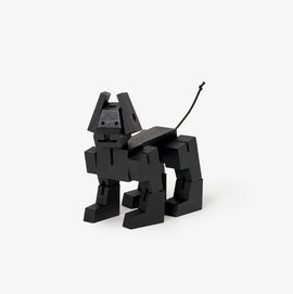 Cubebot Milo Micro in black by Harmony Ball is a mechanical puzzle designed in the shape of a playful dog. It features movable limbs and a charming design, perfect for both display and engagement. Ideal for puzzle enthusiasts and collectors.