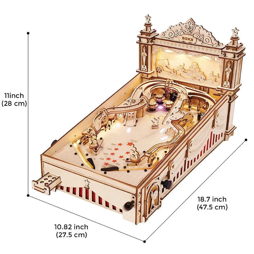 DIY! 3Dウッドパズル　PINBALL 3D Wooden Pinball DIY Puzzle Kit + Free Shipping - Toys Quiz