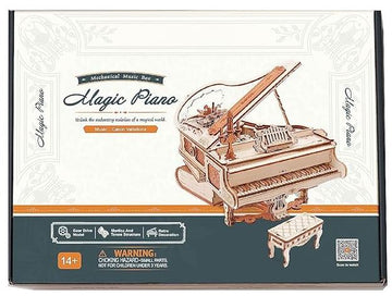 The Magic Piano Music Box by Robotime is a detailed DIY mechanical kit that features intricate parts and a design inspired by classic pianos. The kit includes a music mechanism that plays charming variations, adding a magical auditory experience to the visual appeal. Perfect for hobbyists aged 14 and above, it offers both a creative challenge and a stunning decorative piece upon completion.