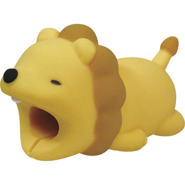 A playful USB-C cable bite accessory designed in the shape of a cute yellow lion. The lion has a smiling face, rounded ears, and a fluffy mane, adding a touch of personality while protecting your charging cables from frays and damage.