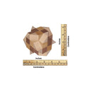 The Trick Box by VINCO is a beautifully designed mechanical puzzle featuring a unique geometric shape made from various types of wood. Its intricate assembly offers a challenging yet enjoyable experience for puzzle enthusiasts. Measuring around 4 inches in height and width, with visible measurement markings in inches and centimeters alongside the puzzle, it combines aesthetics and intellect.