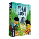 Yokai Sketch is a family-friendly game by Devir Games featuring two children sketching in nature. The colorful box art depicts a boy and a girl surrounded by vibrant greenery, with a mysterious creature observing them from behind a rock. Perfect for creative minds, this engaging game invites players to explore their artistic skills and imagination while discovering the enchanting world of yokai.
