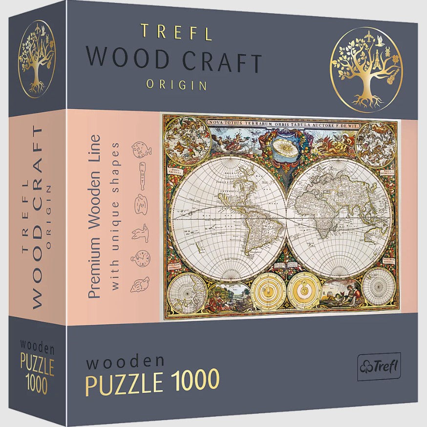 Ancient World Map Wood Puzzle