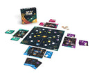 Dawn on Titan is an engaging board game from Ion Game Design. The image shows the game's box alongside the game board, which features a circular galaxy map with planets and various game pieces spread out, including player boards, cards, and tokens arranged for play. The vibrant artwork highlights a cosmic theme, ideal for sci-fi enthusiasts.