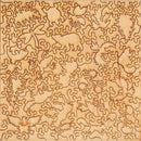 A wooden jigsaw puzzle titled 'Baby Steps' made by Liberty Puzzles. The puzzle features intricate cut-out shapes of animals, leaves, and natural elements, showcasing a smooth natural wood finish. Ideal for puzzle enthusiasts and families seeking a fun, engaging activity.