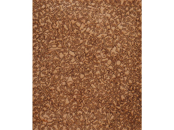 La Paz jigsaw puzzle by Liberty Puzzles featuring intricate, unique wooden pieces with swirling shapes and detailed designs, ideal for puzzle enthusiasts and collectors.