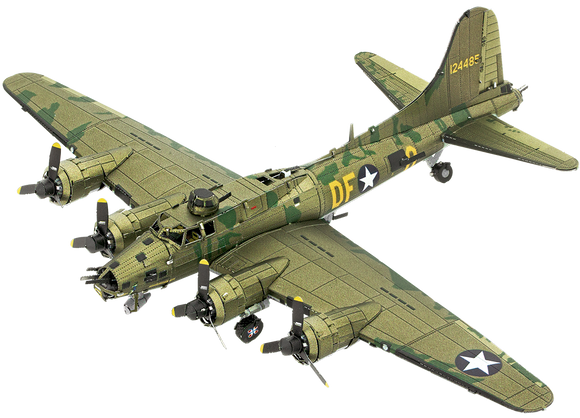 The B-17 Flying Fortress™ DIY kit by Fascinations showcases a meticulously detailed model of the iconic World War II bomber. It features authentic camouflage patterns, propeller engines, and intricate structural elements, ideal for enthusiasts and collectors looking for a rewarding building experience.