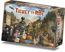 Ticket to Ride Legacy - West game box featuring a vibrant illustration with a steam locomotive, characters in period attire, and a scenic western backdrop. The box displays the title prominently at the top in bold letters, and the Days of Wonder logo is located at the bottom corner.
