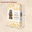 The PUNK BAR Desk bin from Tonecheer is showcased in its attractive packaging. The box features vibrant graphics of a detailed 3D puzzle design resembling a bar with a colorful lighting feature. The package dimensions are noted, and it highlights the product's complexity level. A stylish and unique decor piece or organizational tool, perfect for DIY enthusiasts.
