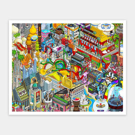 MonkiEarz - The Music City jigsaw puzzle by Pintoo features a vibrant, detailed cityscape filled with iconic buildings, musicians, dancers, and cultural elements. This colorful puzzle invites you to explore various scenes celebrating music and creativity, perfect for family fun or solo enjoyment.