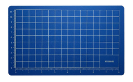5.5" X 9" blue cutting mat designed for precise cutting and crafting. Features a grid pattern for accurate measurements, making it ideal for DIY projects and arts and crafts.