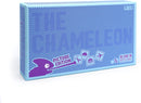 The Chameleon: Pictures Edition by Big Potato Games is a fun and engaging party game designed for 3 to 8 players. The game box features a vibrant blue design with a playful chameleon illustration, alongside various picture cards depicting different objects and themes, promising laughter and strategic thinking.