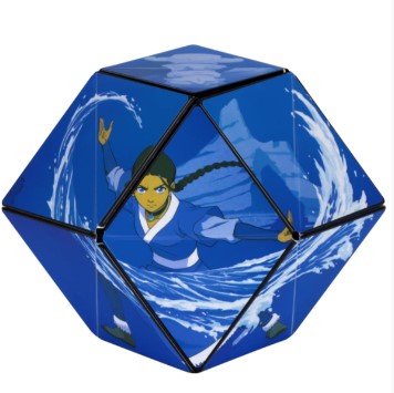 Shashibo Avatar Water by Geobenders is a vibrant, interactive puzzle featuring a character wielding water powers. The puzzle is designed with colorful graphics and a unique shape, promoting creative play and fidgeting. Perfect for fans of Avatar and puzzle enthusiasts.