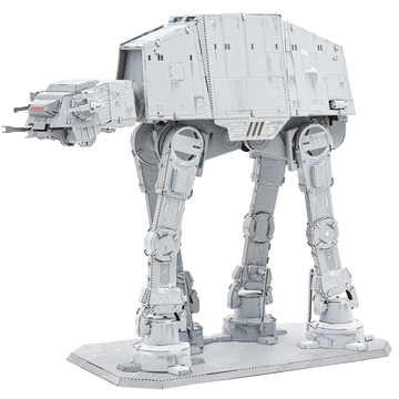 The ICONX Imperial AT-AT model by Fascinations is a detailed DIY kit showcasing the iconic Star Wars walking vehicle. The model features intricate design elements, including articulated legs and a spacious body. This stunning replica is perfect for enthusiasts and collectors who enjoy assembling unique models.