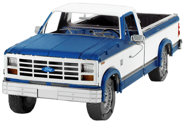 Metal Earth 1982 Ford F-150 DIY model kit, featuring intricate details and realistic design elements. Ideal for collectors and enthusiasts who enjoy assembling metal models.