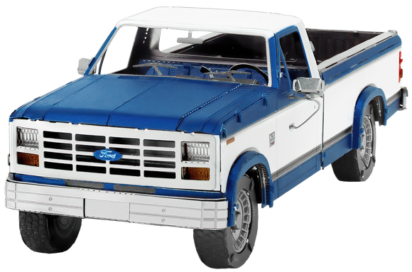 Metal Earth 1982 Ford F-150 DIY model kit, featuring intricate details and realistic design elements. Ideal for collectors and enthusiasts who enjoy assembling metal models.