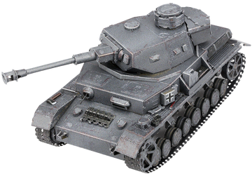 A detailed DIY kit of the Premium S: Panzer IV by Fascinations. This metal model features intricate parts and realistic design, perfect for hobbyists and military enthusiasts.