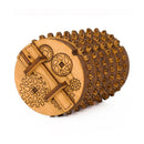 The Kryptos Cryptex Wooden Kit by IDventure is a beautifully crafted mechanical puzzle made from light-colored wood. It features intricately designed gears and letters engraved around each segment, creating an engaging and interactive experience. This unique DIY kit challenges users to decode messages by aligning the gears correctly, making it both a decorative piece and an intellectual puzzle.