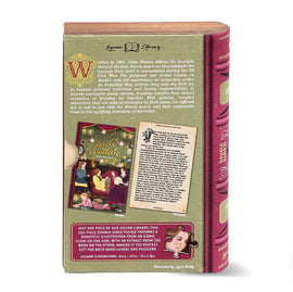 A 252-piece double-sided jigsaw puzzle titled 'Little Women' by Professor Puzzle. The puzzle features an illustration from the iconic book on one side, with a literary excerpt on the reverse. Packaged to look like a book, it highlights the March sisters and their experiences. The jigsaw dimensions are 24cm x 37cm (9in x 14in), making it a perfect gift for book lovers and puzzle enthusiasts.