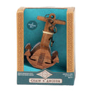 The Chain & Anchor mechanical puzzle by Project Genius features a wooden anchor design held together with intricate, movable pieces. The package highlights that it includes two puzzles in one, with a difficulty level suitable for ages 8 and up. The design is inspired by an ancient artifact, with detailed craftsmanship and a unique aesthetic.