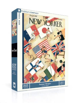 The Summer Olympics jigsaw puzzle by New York Puzzle Company features an artistic representation of athletes from various countries, showcasing the spirit and diversity of the Olympic Games. The puzzle comes in a brightly colored box and contains 500 pieces, making it perfect for puzzle enthusiasts and sports fans alike.