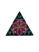 Shashibo: DRYER PORTAL by Geobenders, showcasing a vibrant mechanical puzzle with intricate colorful patterns and geometric design. The puzzle features triangular sections that can be manipulated into various shapes, providing an engaging challenge for puzzlers and fidget toy enthusiasts alike.