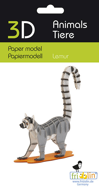 3D Paper Model Lemur