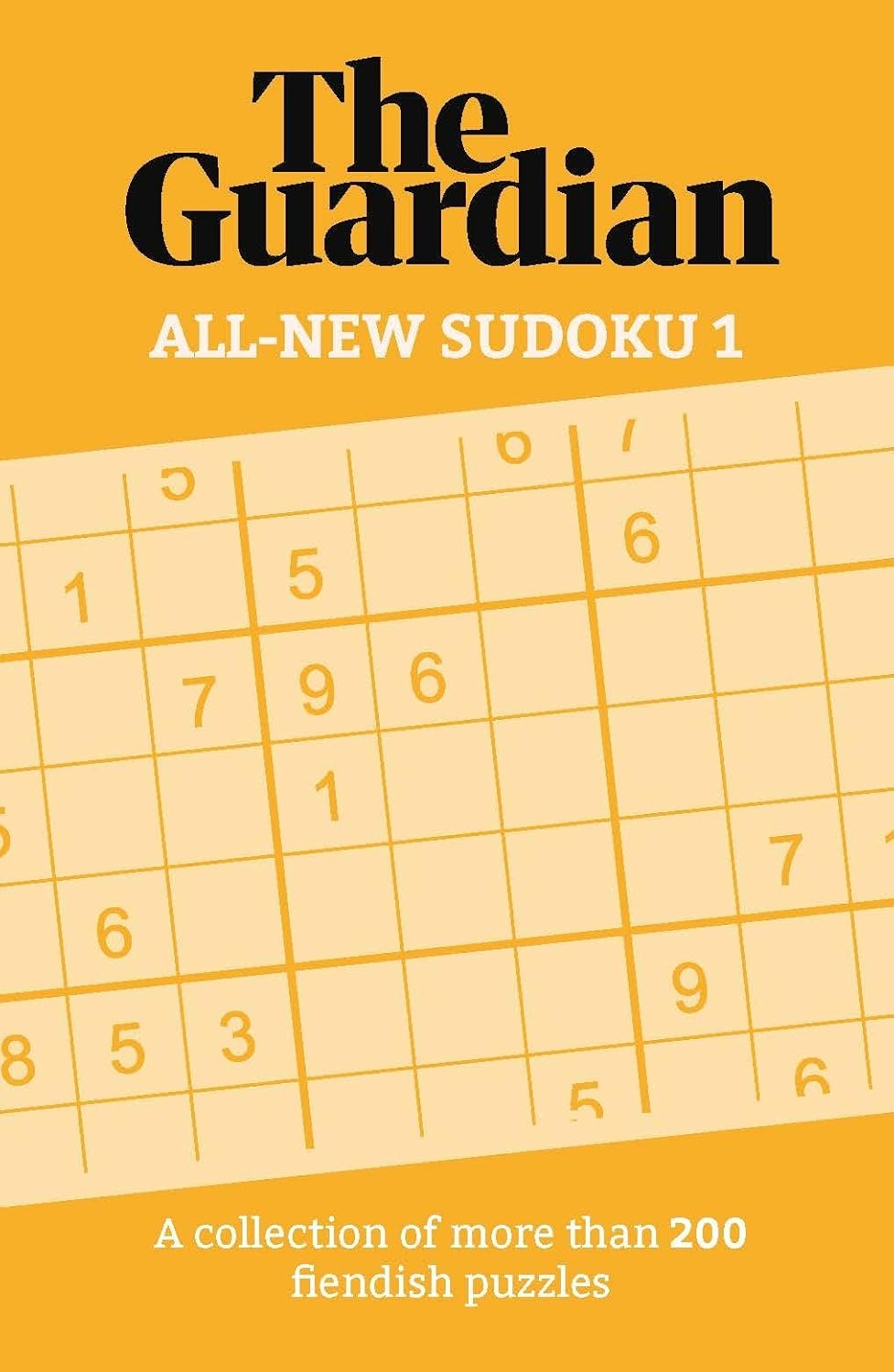 Cover of "The All-New Sudoku" by Welbeck Publishing featuring bold typography on a yellow background. The cover indicates it contains over 200 fiendish puzzles.