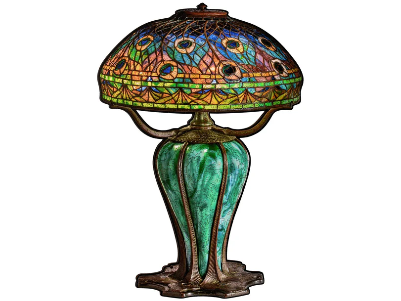 Peacock Library Lamp