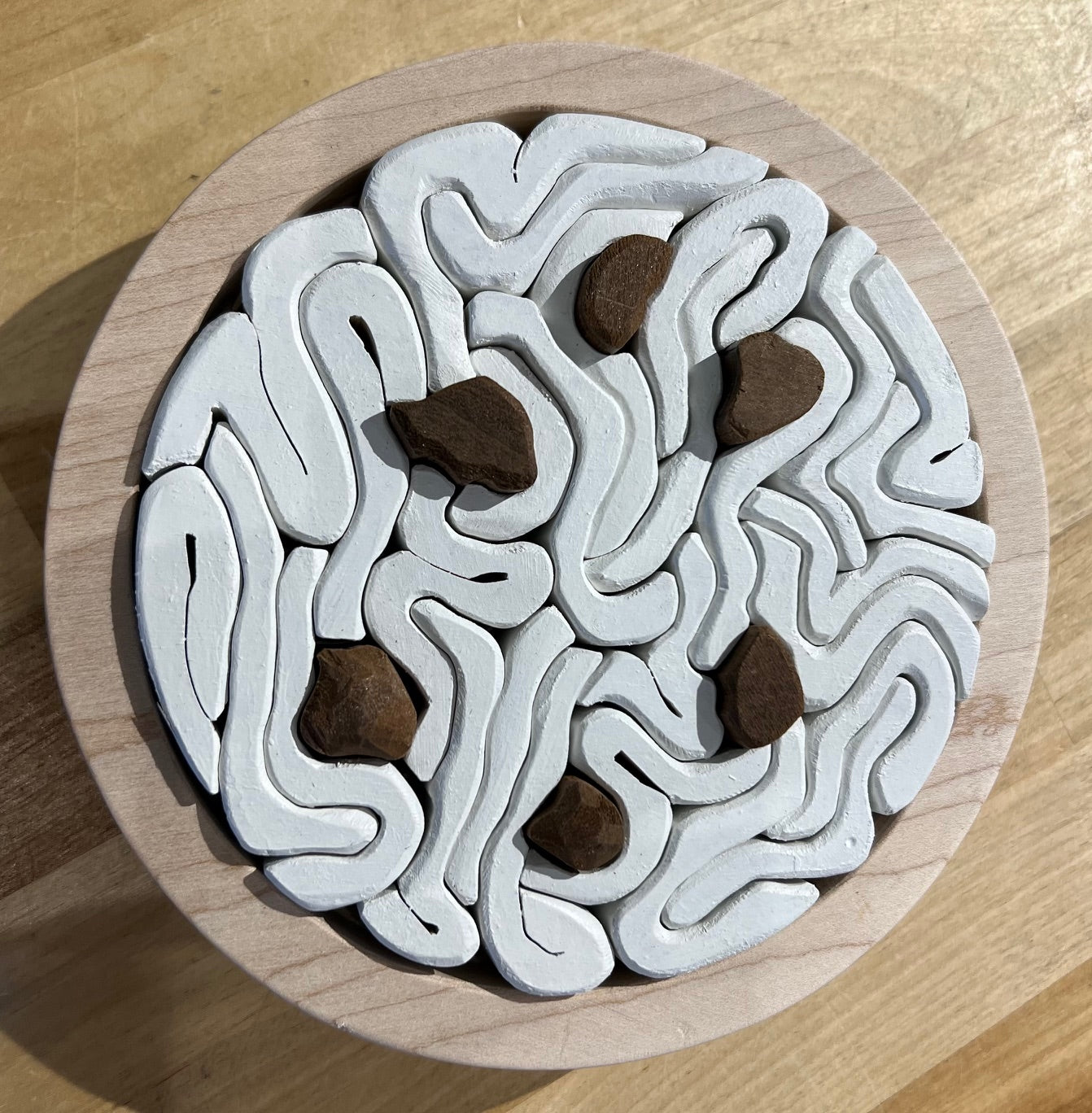 Pasta Puzzle - 7" Hand Carved