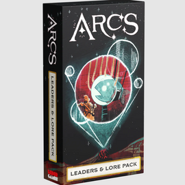 The Arcs: Leaders & Lore Pack by Leder Games features an eye-catching box design with vibrant colors, showcasing a whimsical space-themed illustration. The box prominently displays the title 'Arcs' along with the subtitle 'Leaders & Lore Pack' in bold text. This game expansion is designed to enhance your gameplay experience with new leaders and lore, perfect for fans of strategic board games.
