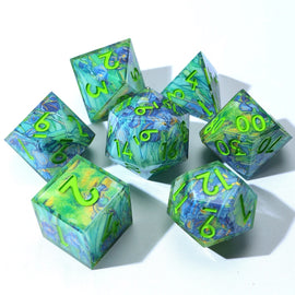 Bluemorn Grove - 7pc Acrylic RPG Dice Set