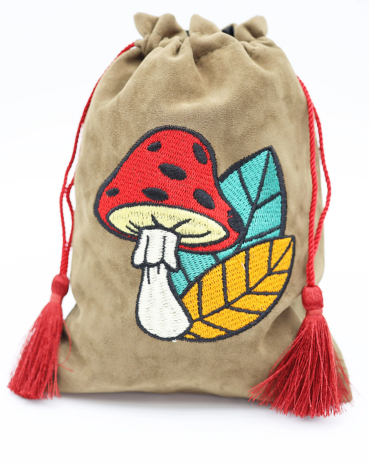 Dice Bag - Mushroom & Leaf