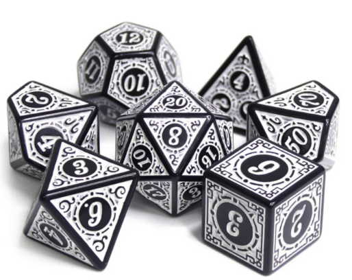 Magic Flame - White RPG Dice Set