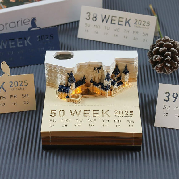 2025 Magical Wizard Castle Calendar & Memo Pad
