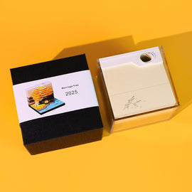 2025 Yellow Marriage Tree Calendar & Memo Pad