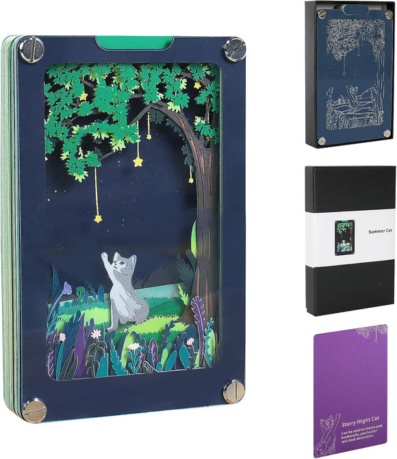 Starry Sky Cat Memo Pad