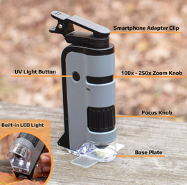 Microflip 100-250x Pocket Microscope