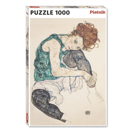1000pc, Schiele, Sitting Woman