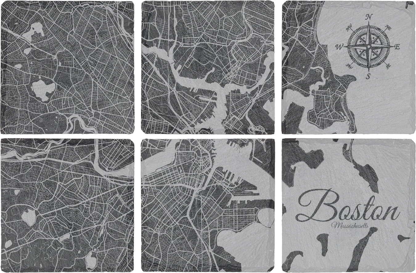 Boston, MA Coaster Set