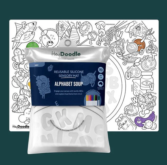 Alphabet Soup Sensory Coloring Mat