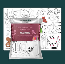 Wild Digits Sensory Coloring & Doodle Mat