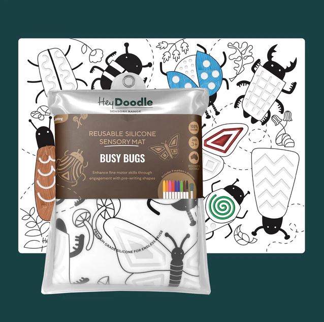 Hey Doodle Sensory Mat - Busy Bugs Hey Doodle Sensory Mat - Busy Bugs