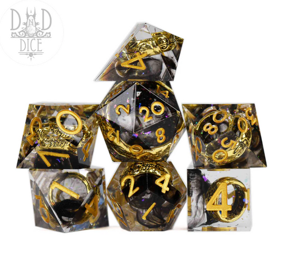 Lord of the Bling: Shadow 7pc RPG Dice Set