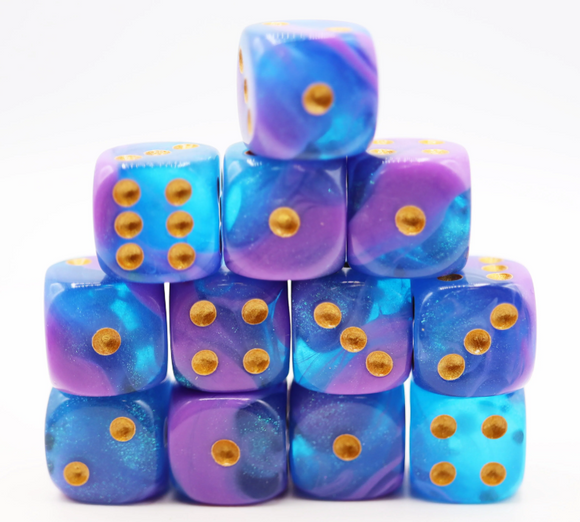 12pc Pip D6s - Stratus Glitter