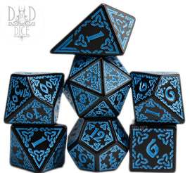 Knotwork: Blue 7pc RPG Dice Se